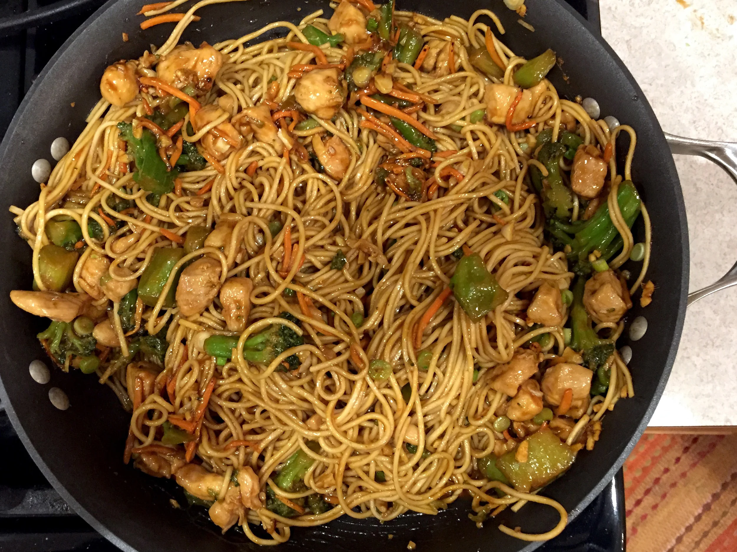 Smallish Adventure Cooking Sriracha Chicken Broccoli Lo Mein Smallish Adventures