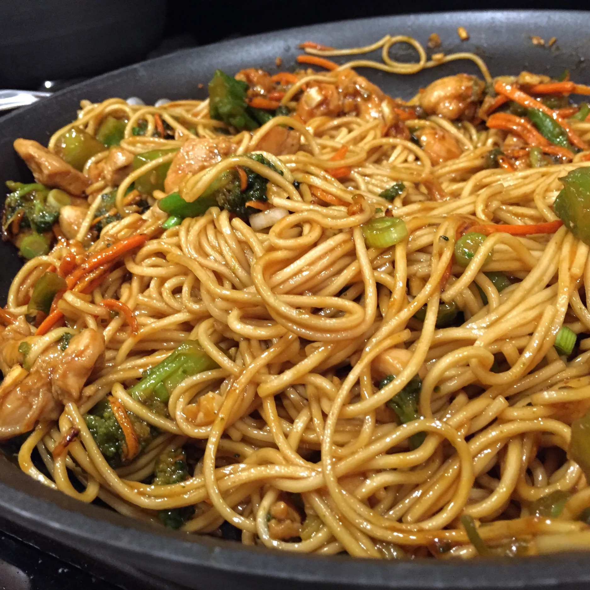 smallish adventure cooking- Sriracha Chicken + Broccoli Lo-Mein