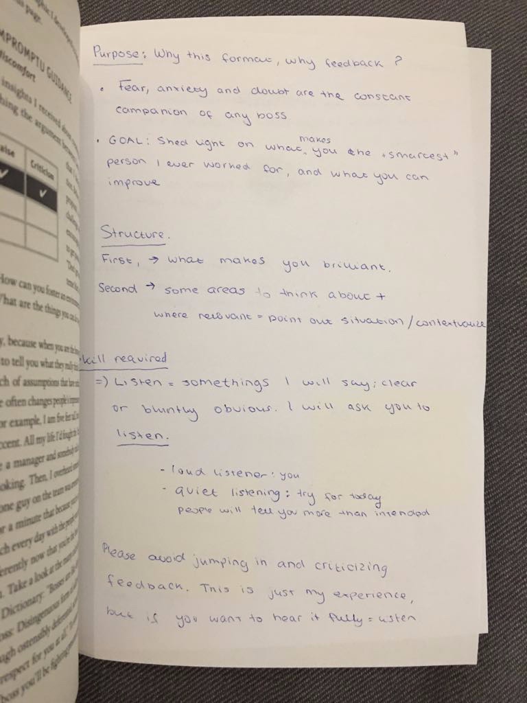 Вступление к Feedback Session