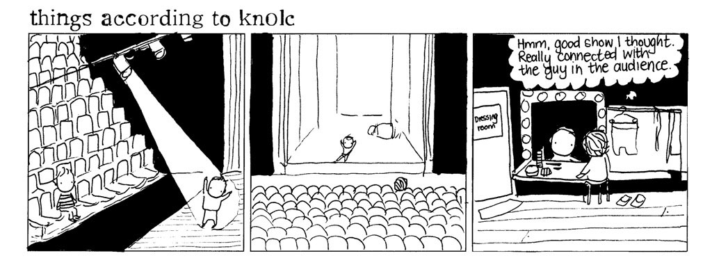 What it feels like sometimes when the audience is a quiet one.