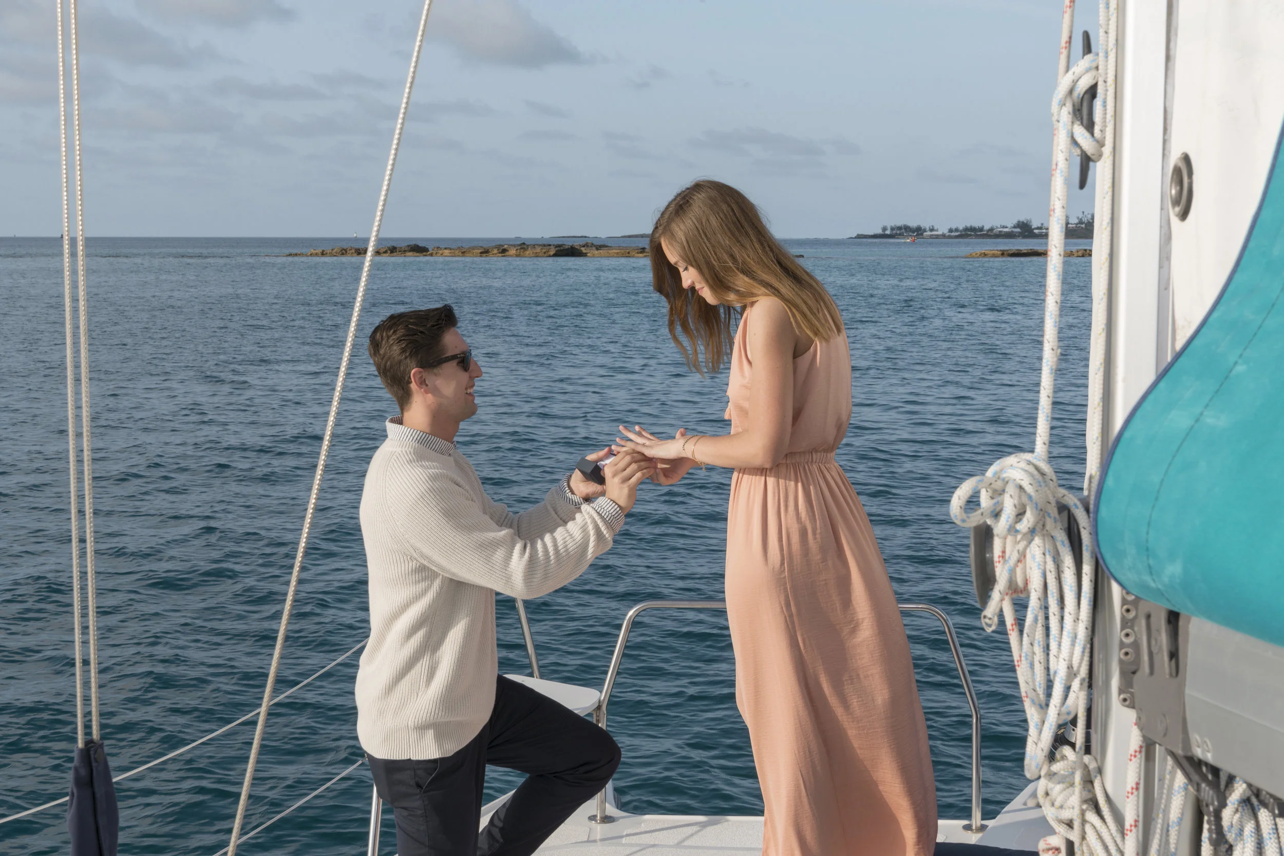 Proposal: Diana &amp; Nathan - Aboard "Happy Cat", Bermuda