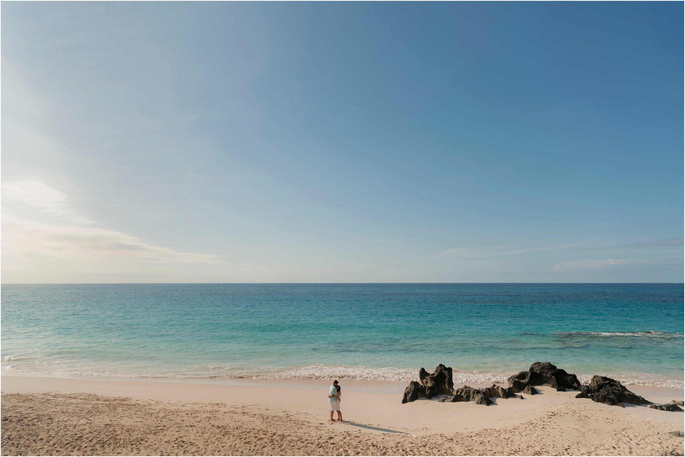 Portrait Chris & Kim Marley Beach, Bermuda — Fiander Foto