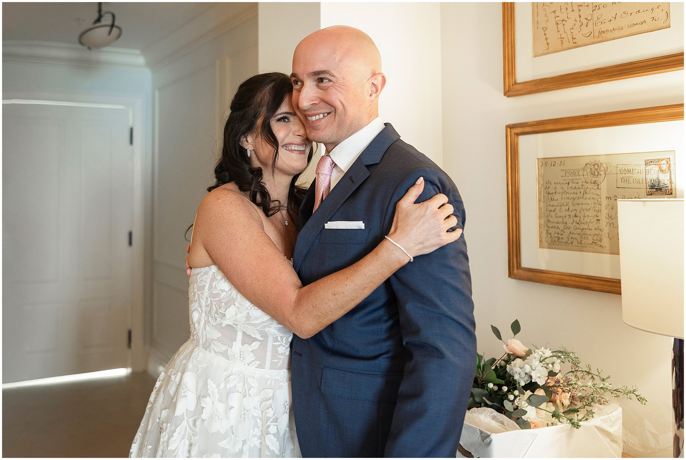 Bride and Groom getting ready for wedding at Rosewood Bermuda