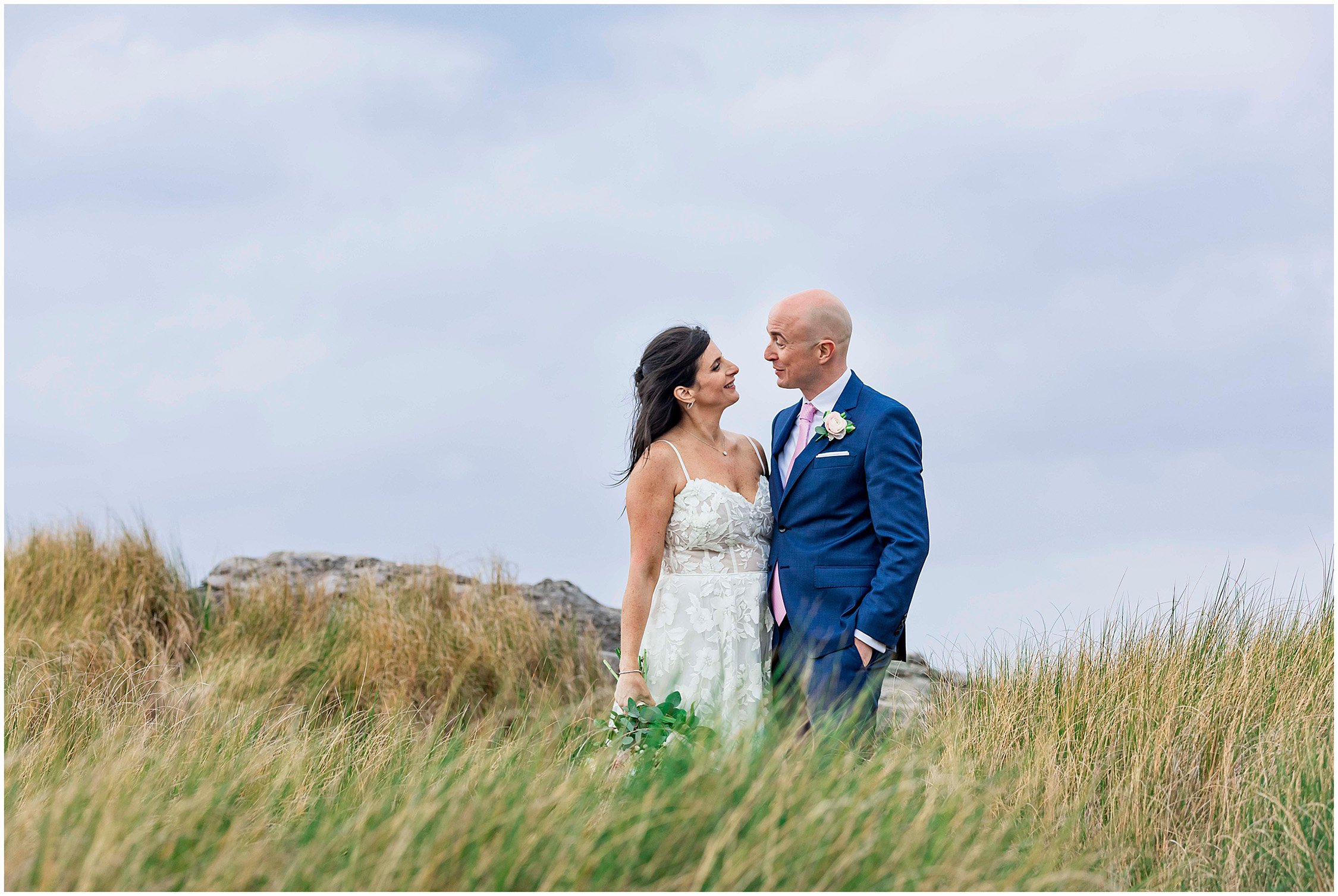 Bride and Groom at Tobacco Bay Beach in Bermuda