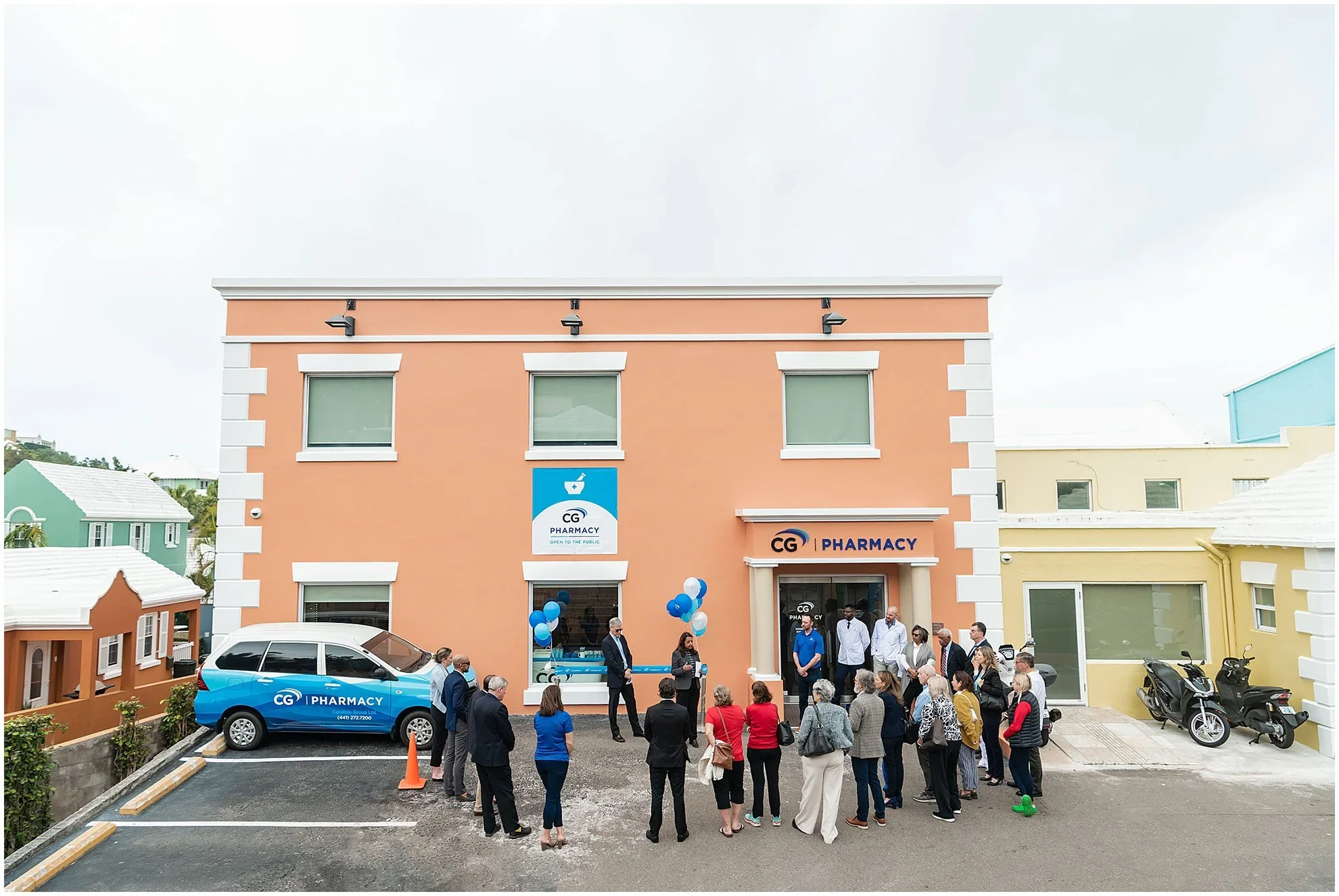  CG Insurance holds a ribbon-cutting ceremony to mark the opening of its pharmacy on March 2, 2023 in Bermuda. 