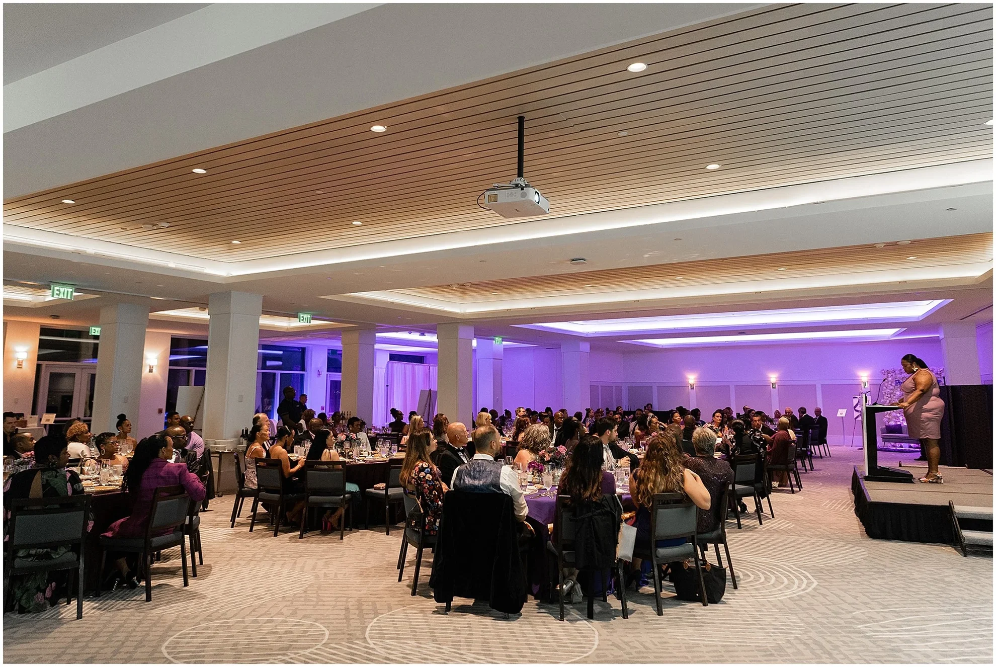  The Women’s Resource Center hosts a gala in honor of “Purple Thursday” at the Hamilton Princess Resort in the City of Hamilton in Bermuda on October 17, 2024. 