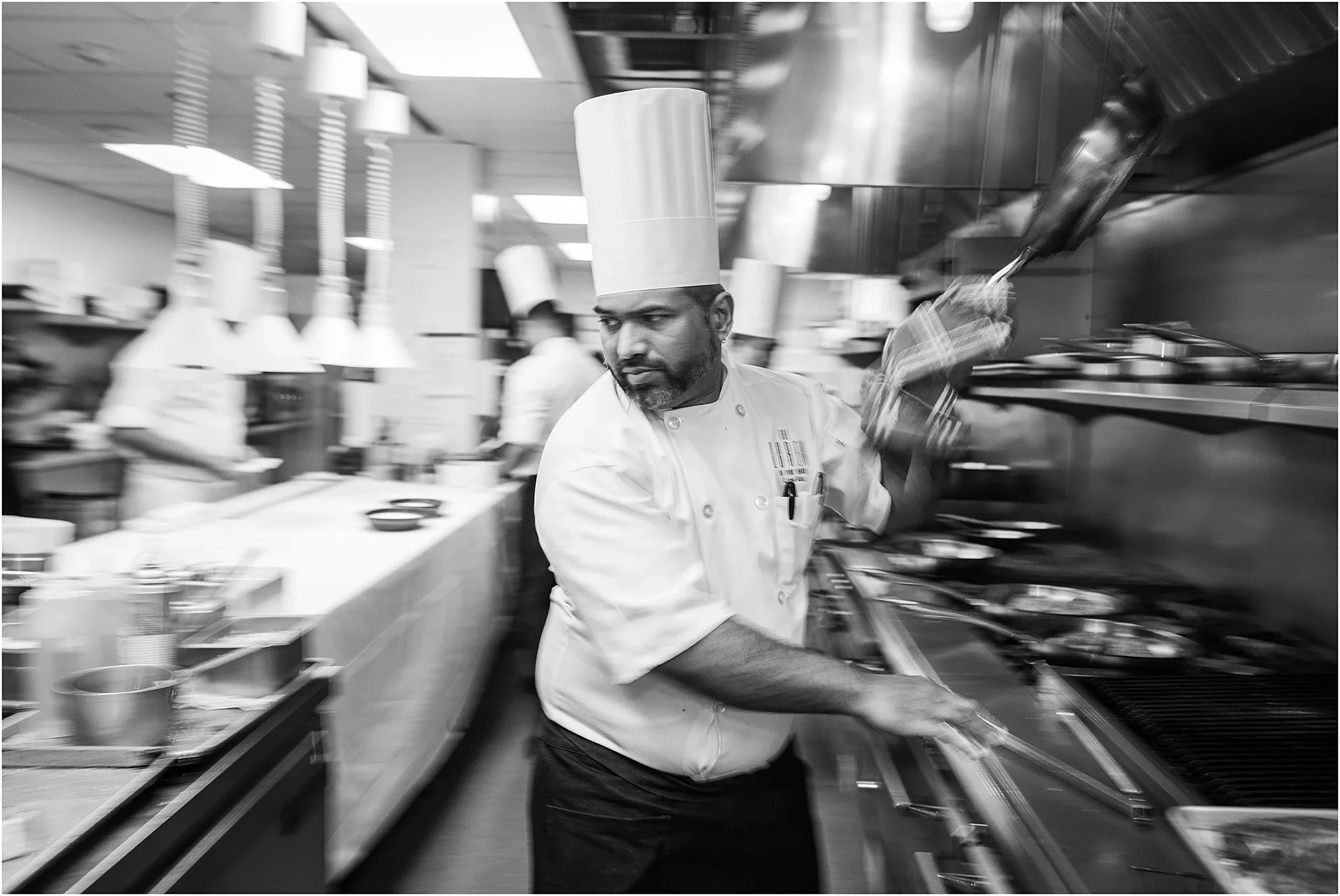  Chefs at The Loren Resort in Smith's Parish, Bermuda, prepare the New Year's Eve Dinner for their clients on December 31, 2022. 