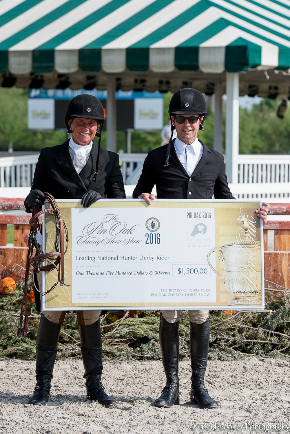Jennifer Alfano and Peter Pletcher tied for the Leading USHJA National Hunter Derby Rider Award