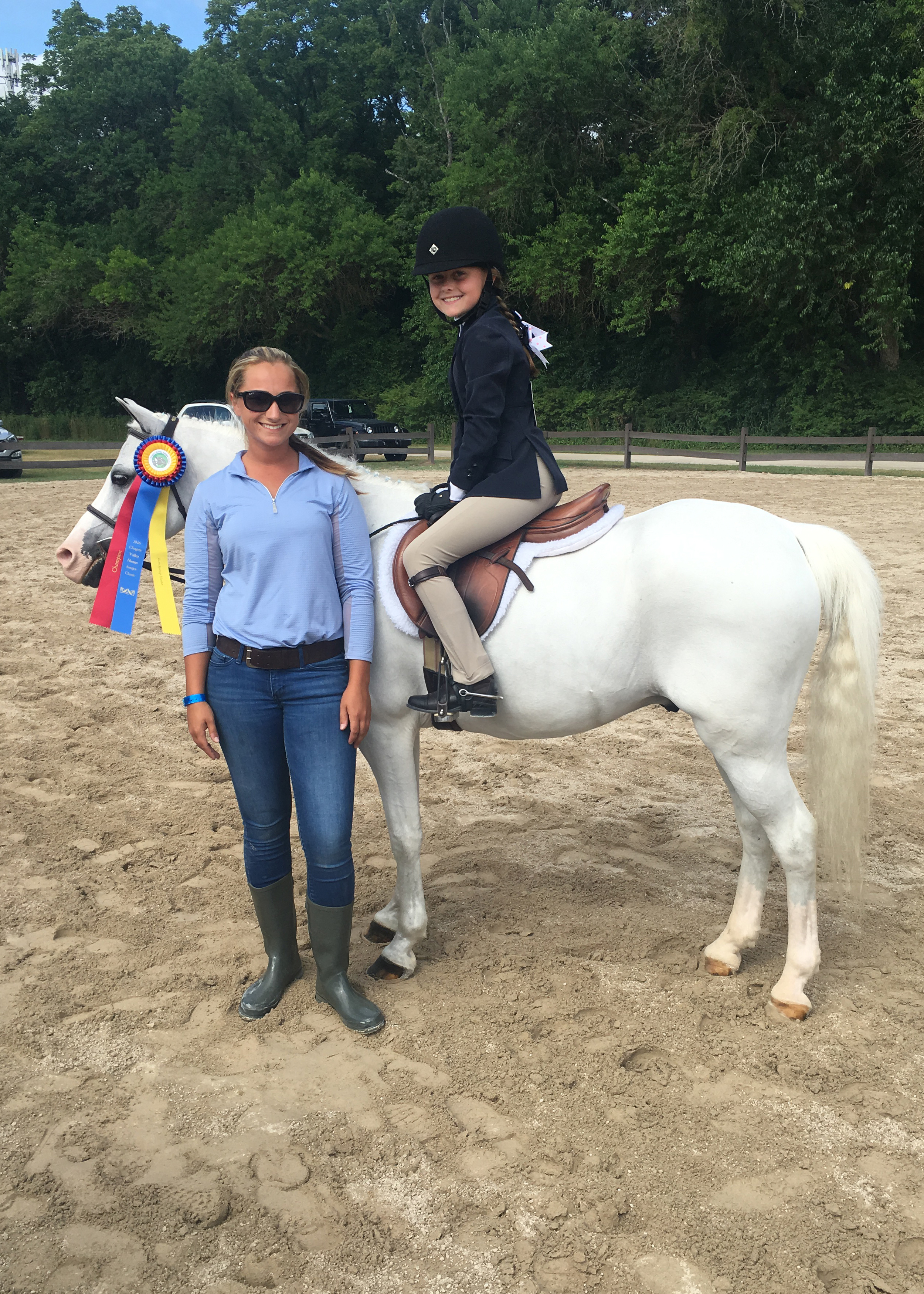 Molly Gfroerer and Top Hat with trainer Alicia Heberle