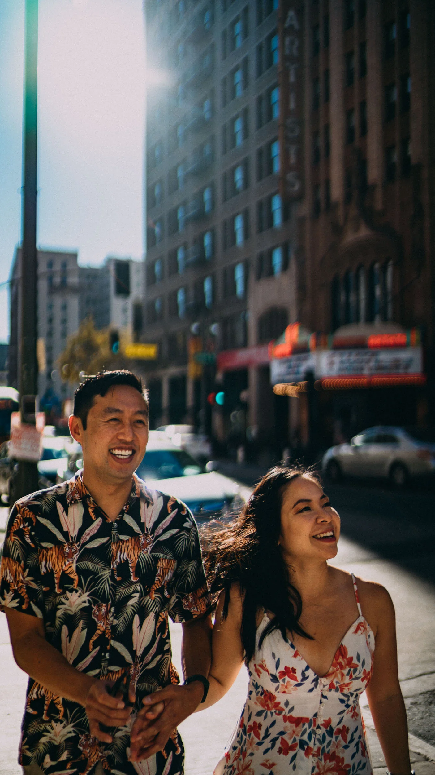Downtown Los Angeles Engagement Photos - DomReg Engagement Sessi