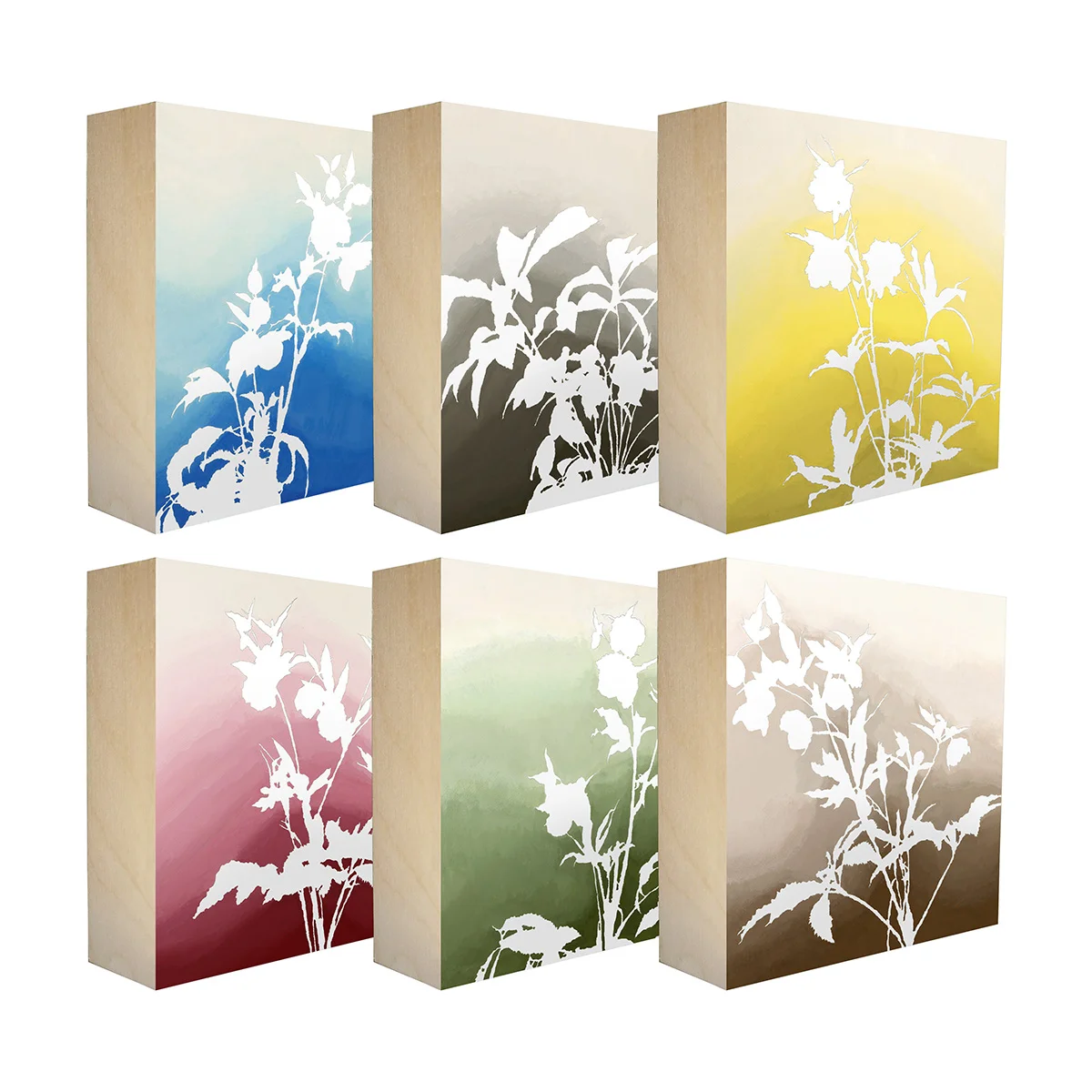 Lenten Rose - Set of 6 limited edition botanical art blocks