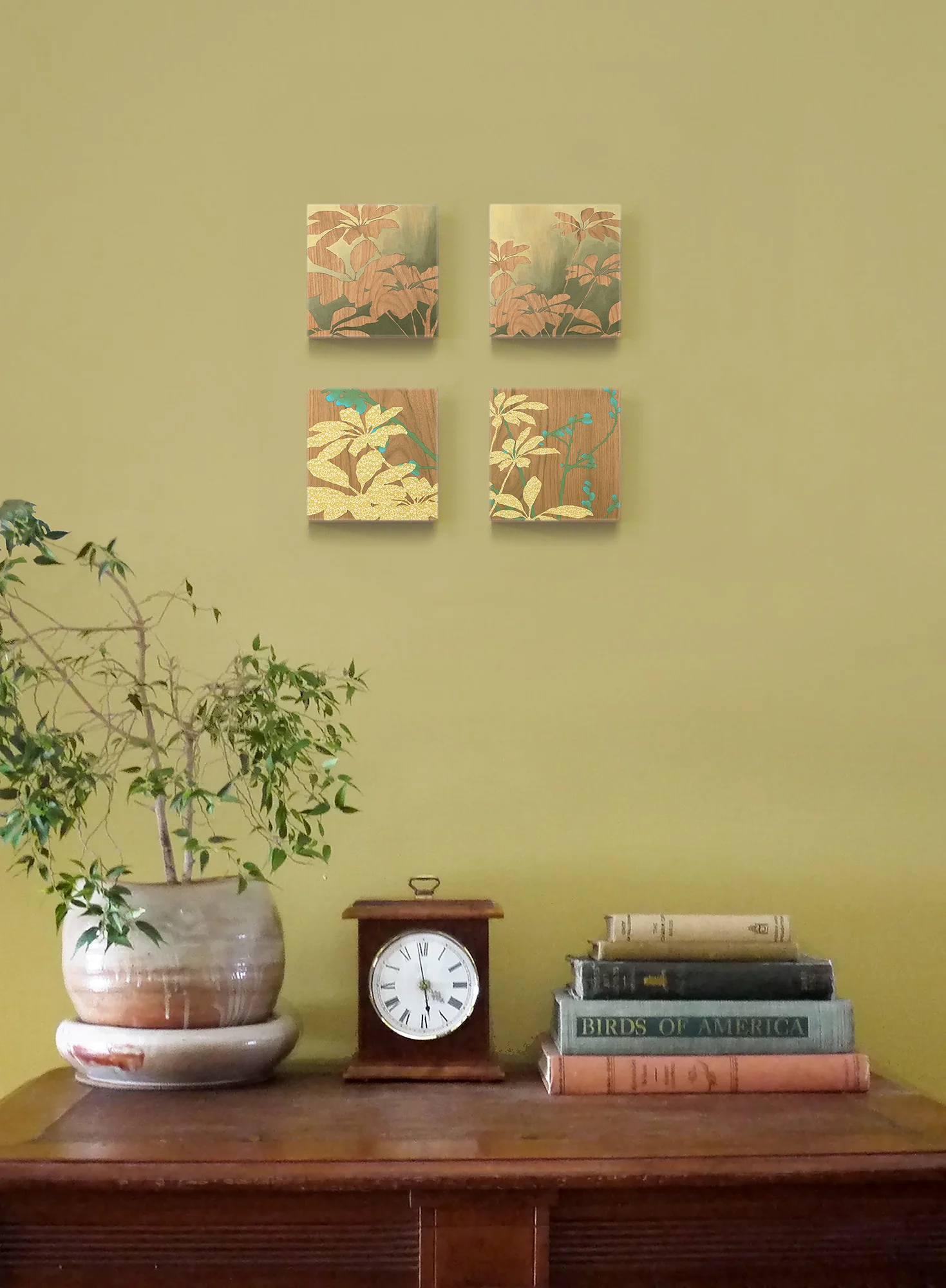 Life Forms No. 4 - Set of 2 limited edition botanical art blocks