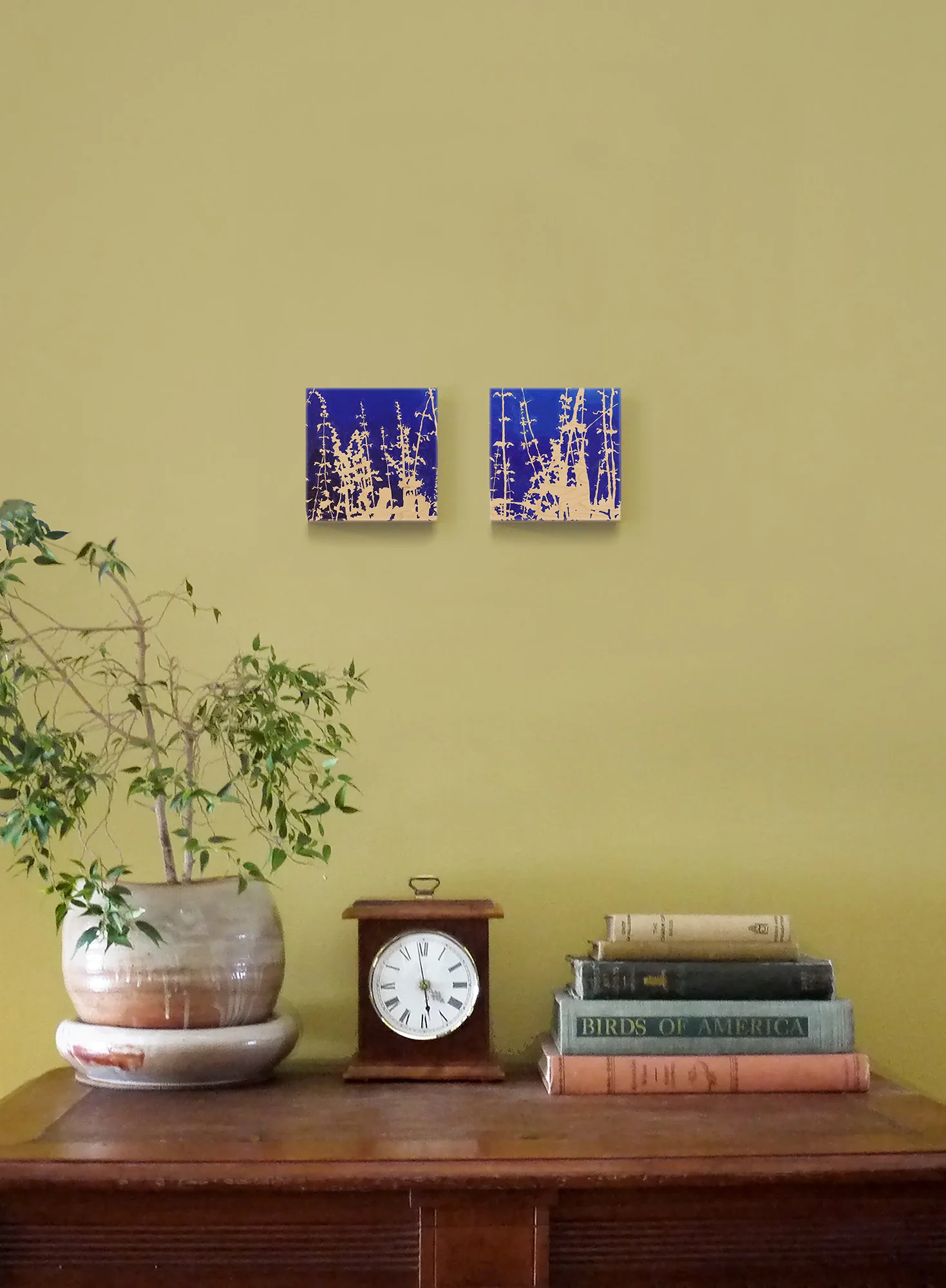 Overnight Magic - Set of 2 limited edition botanical art blocks