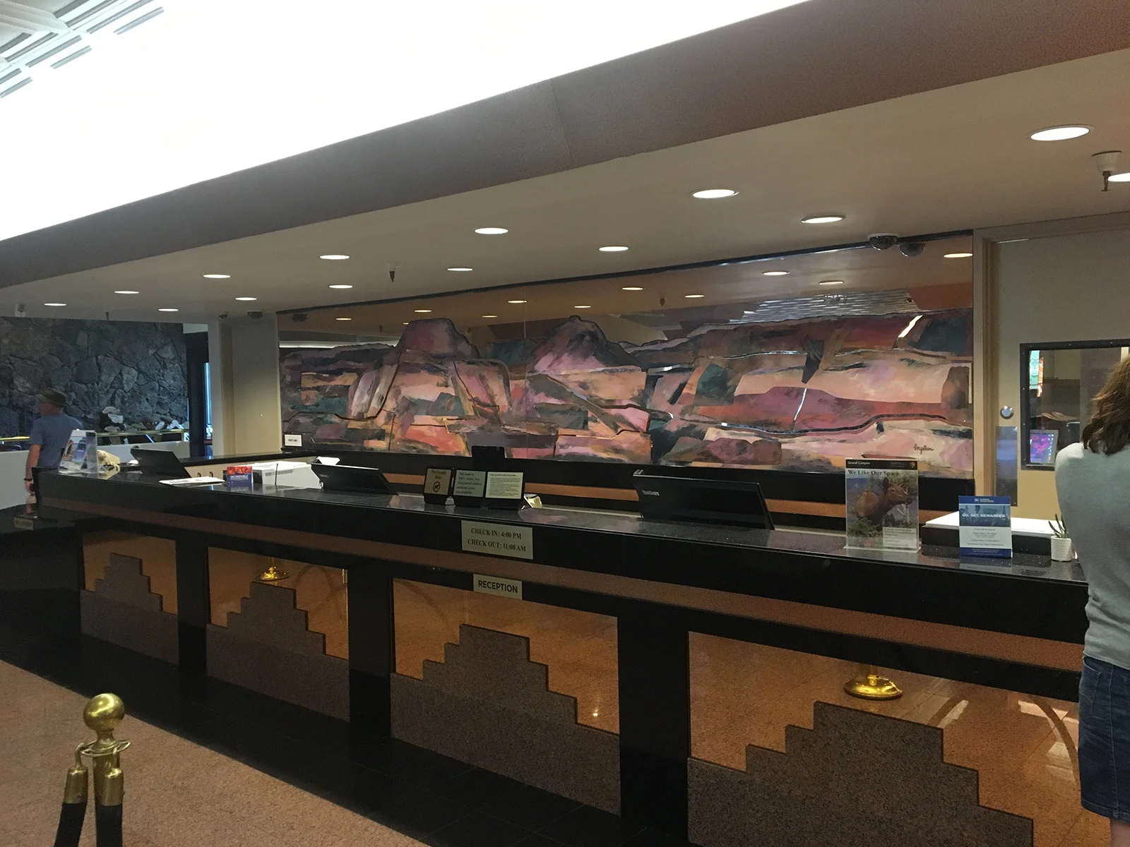 Hotel lobby mural