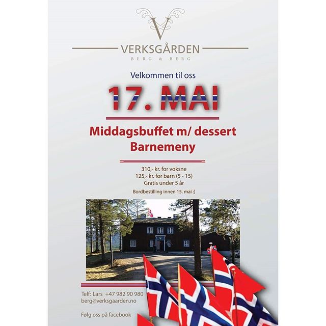 Middagsbuffet p&aring; #Verksg&aring;rden i #kopper&aring; #17mai 
#mer&aring;ker #selskapslokale #tradisjonsmat  #byggmedsjel