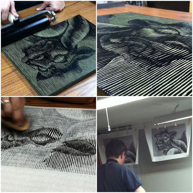 Editioning the "L'ancien" gargoyle print