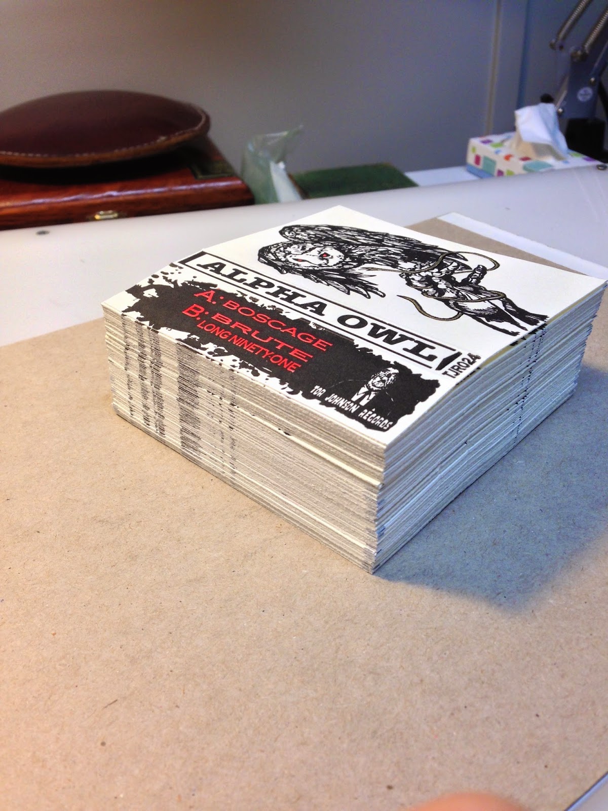 The final inserts trimmed and scored. 