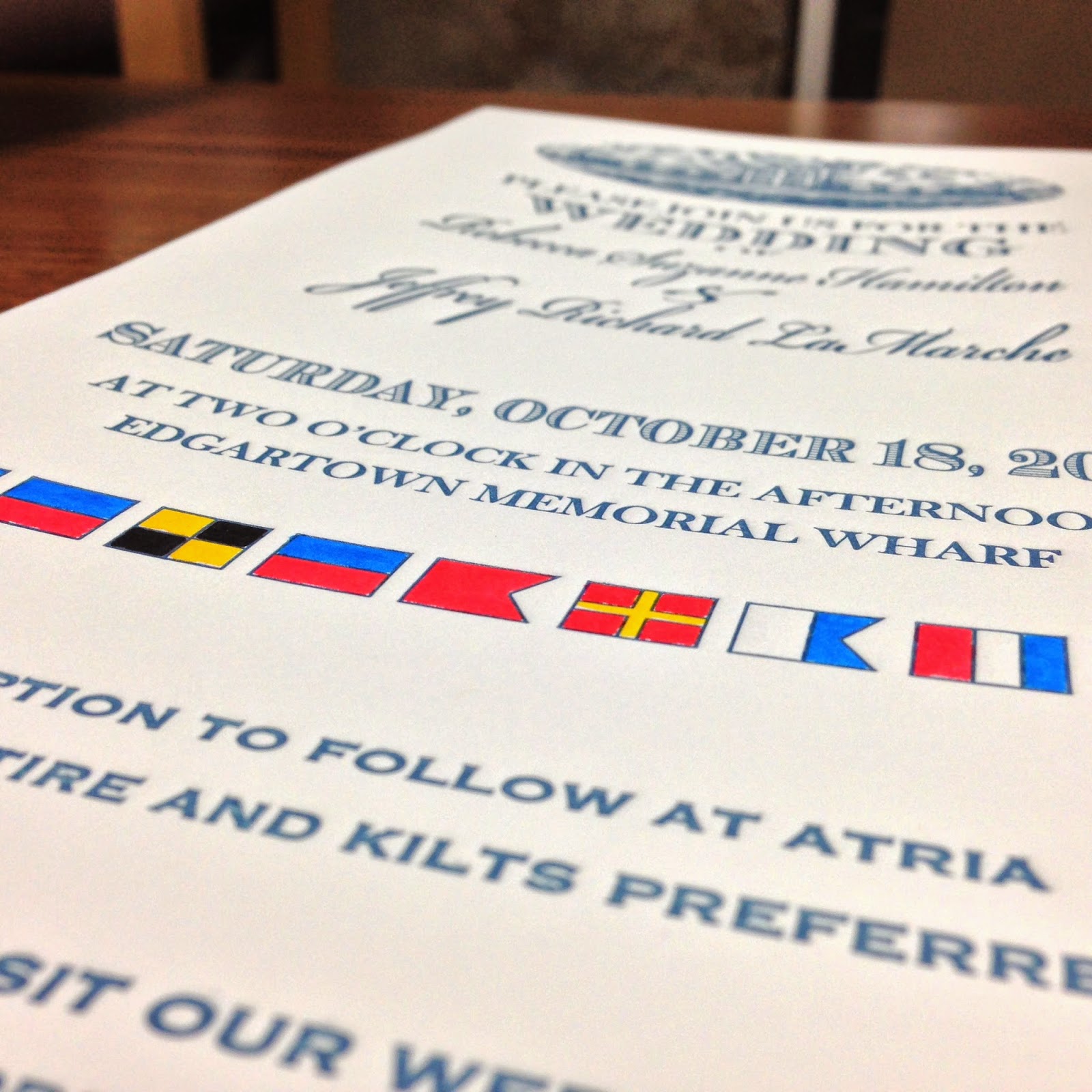 A nice shot of the finished flags! 