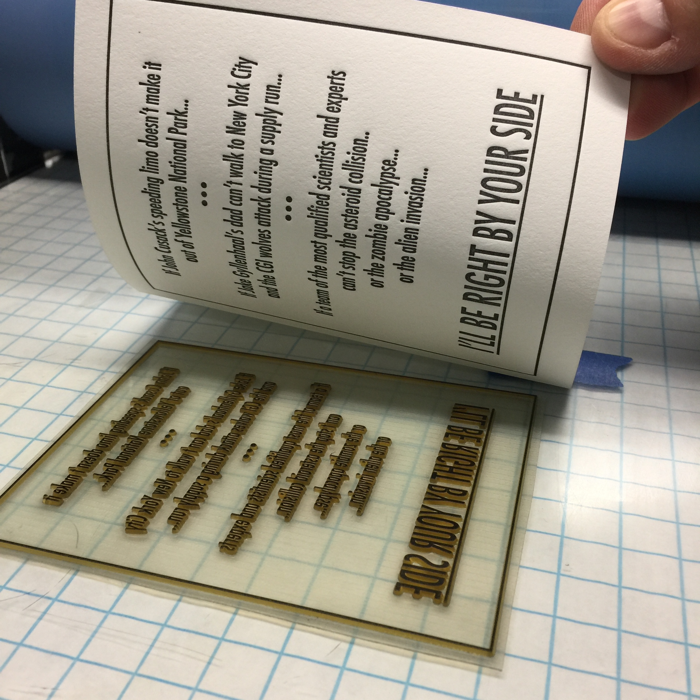 A sexy shot coming off press!