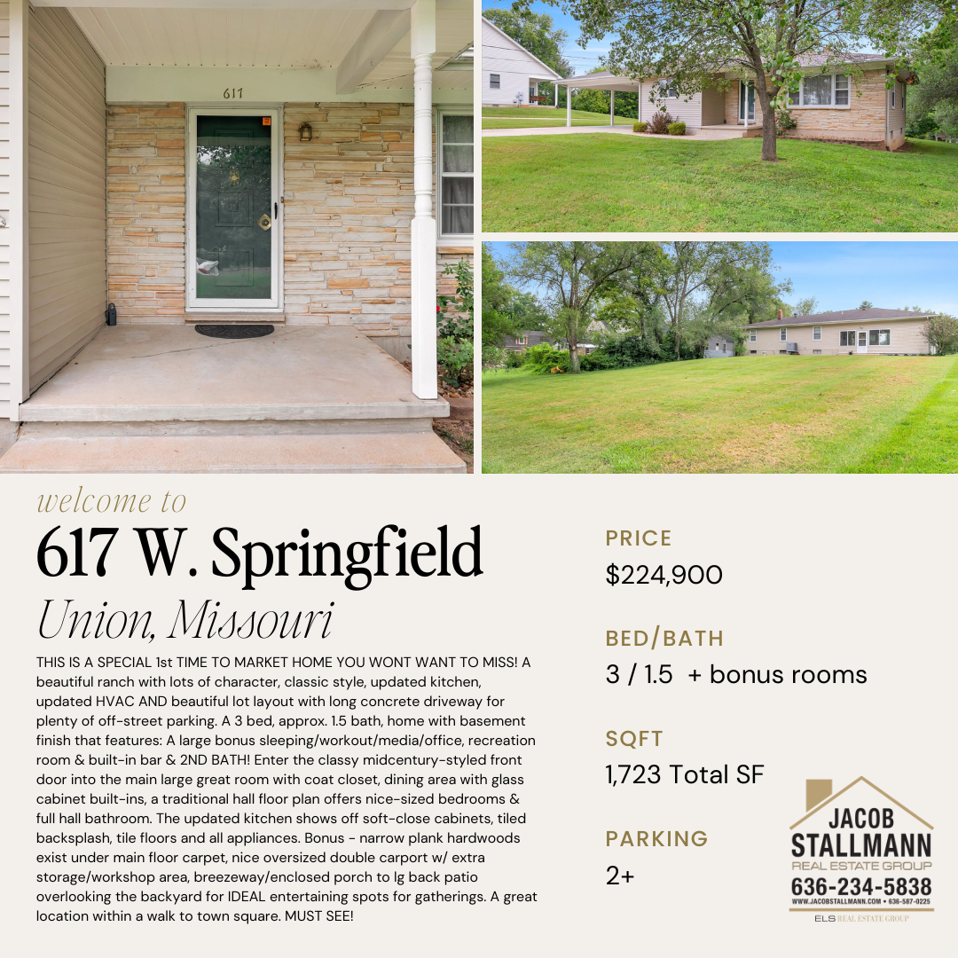 Justin Ralls Springfield Mo 617 West Springfield Ave — Jacob Stallmann, REALTOR®