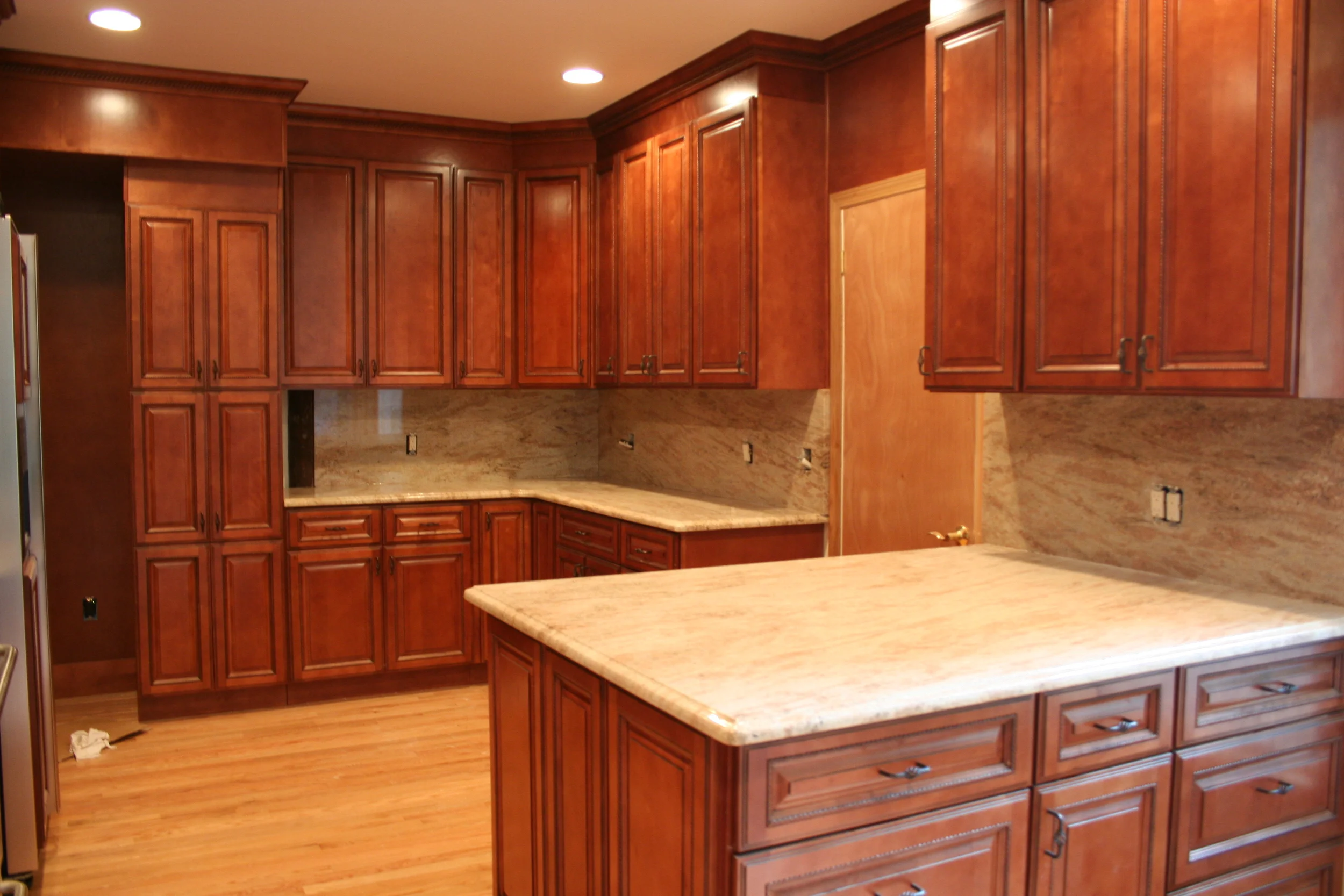 Full granite backsplash
