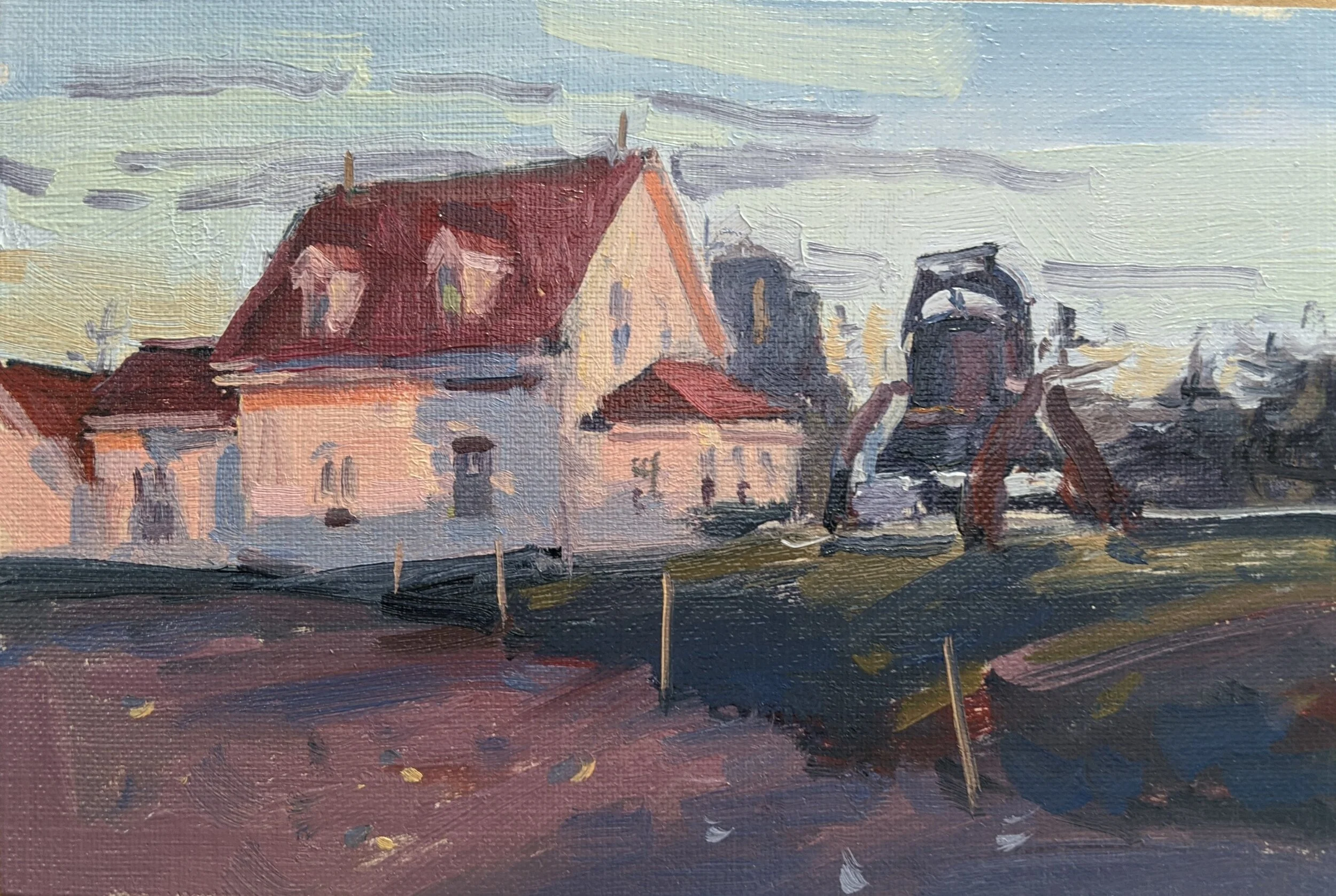 Light on the Hill | 6x9" Oil by David Lussier