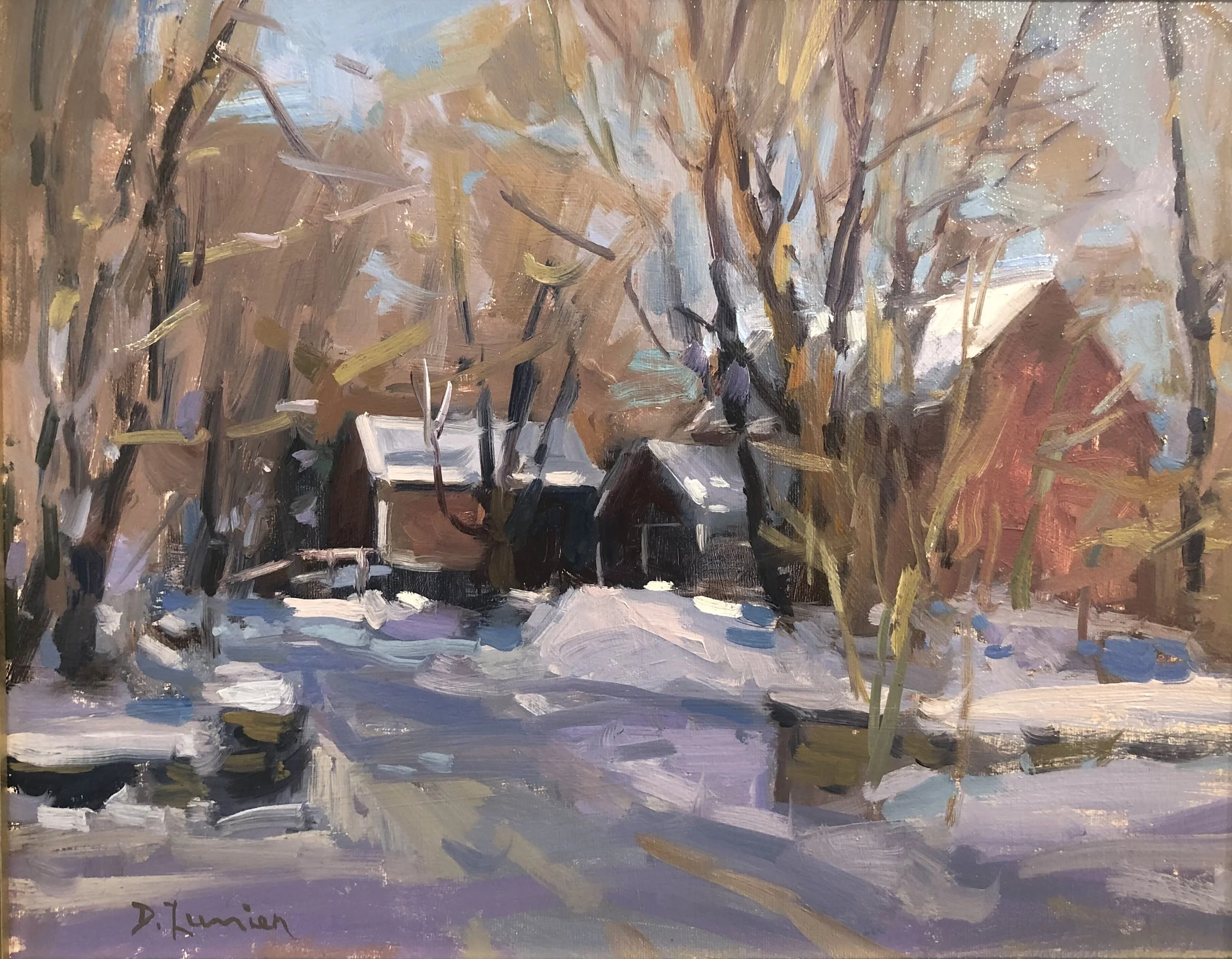 Morning in March | 11x14" oil by David Lussier