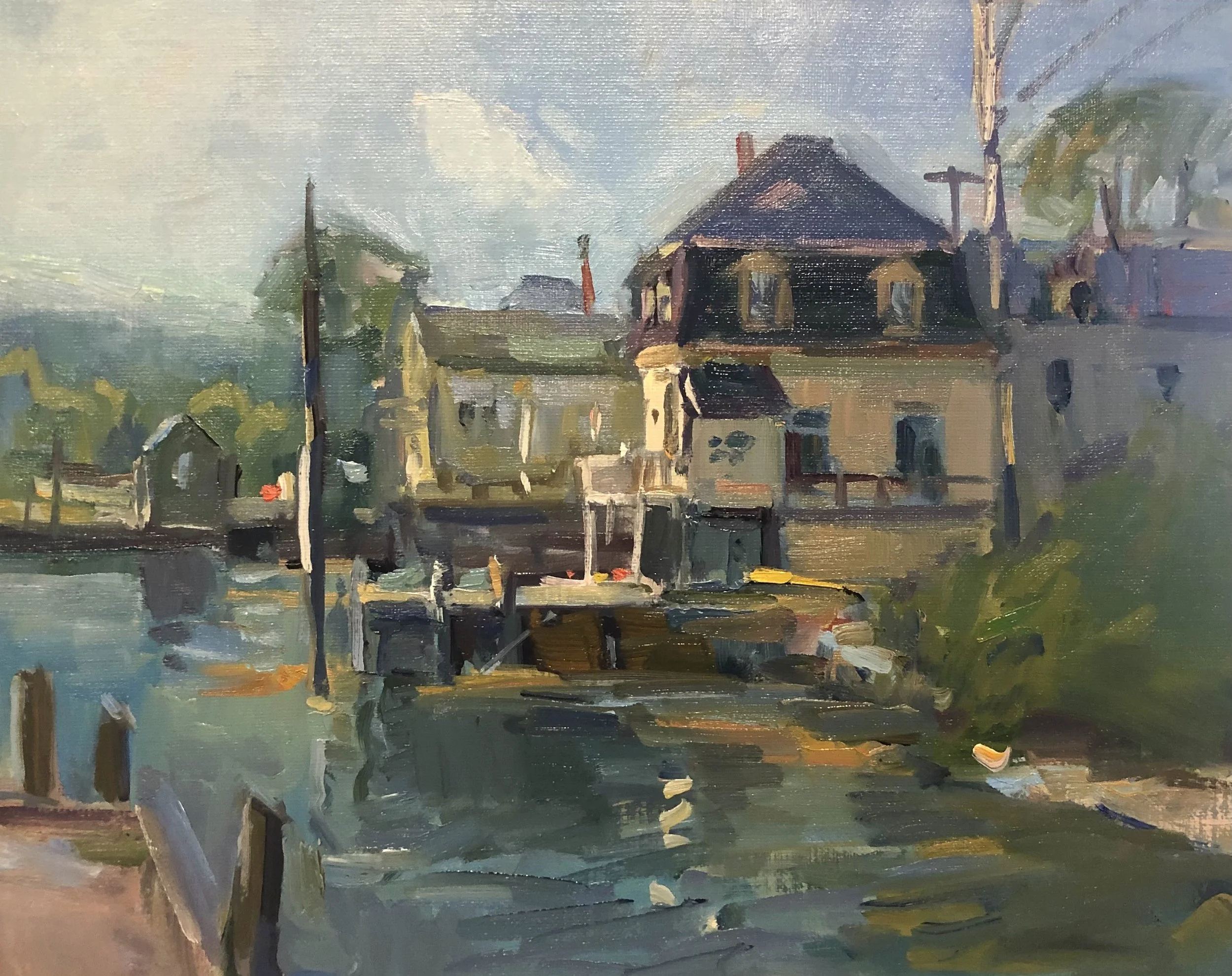 Living on the Edge | 12x16" oil by David Lussier