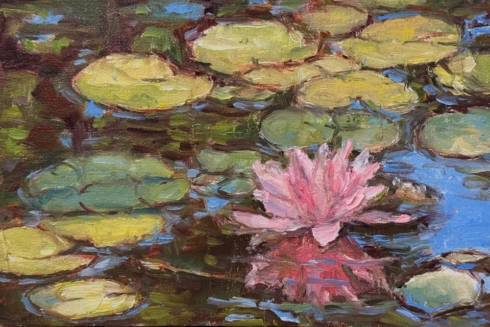Lily Reflection 6x9” | oil by Pamela Lussier