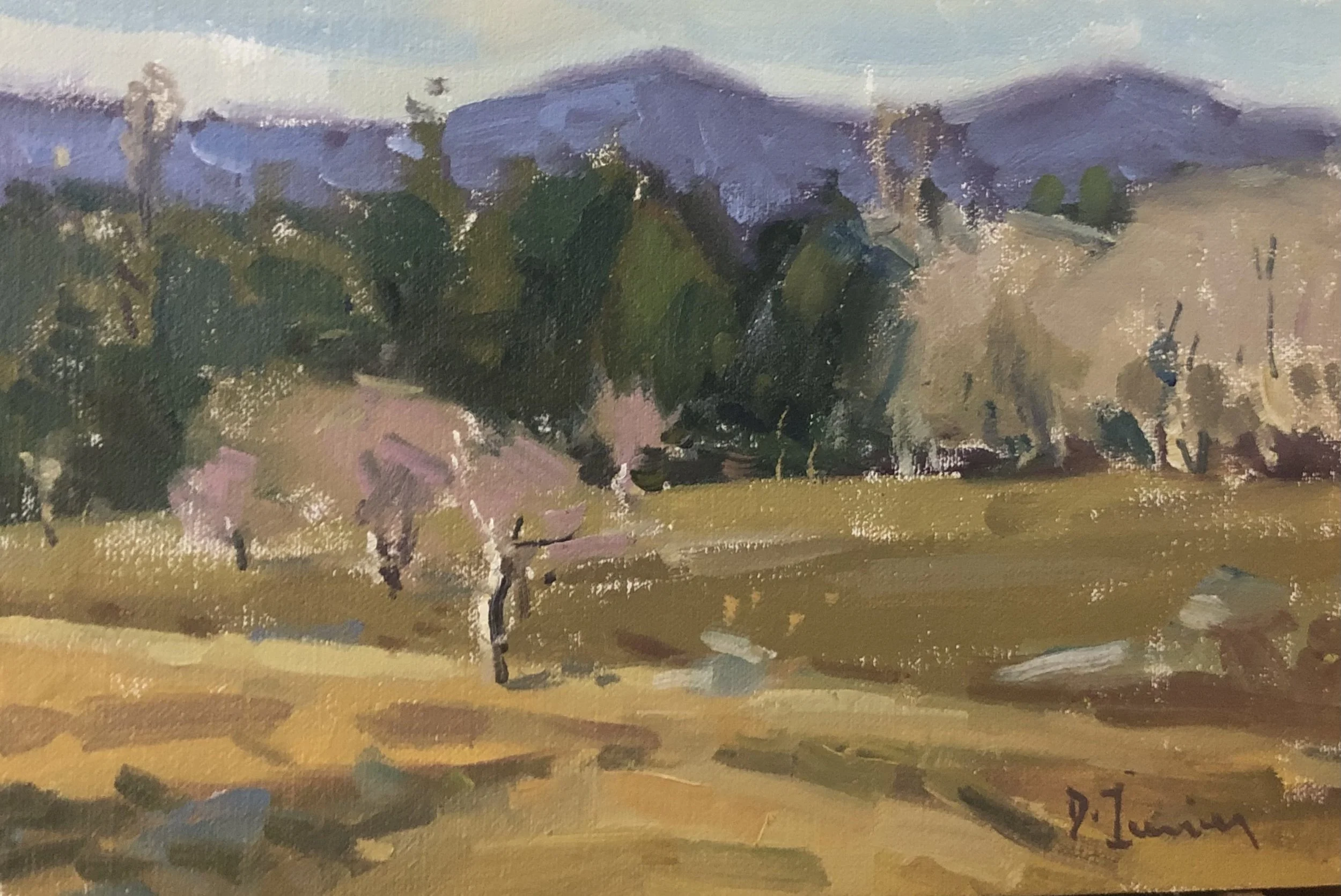 On the Ridge | 6x9" oil by David Lussier
