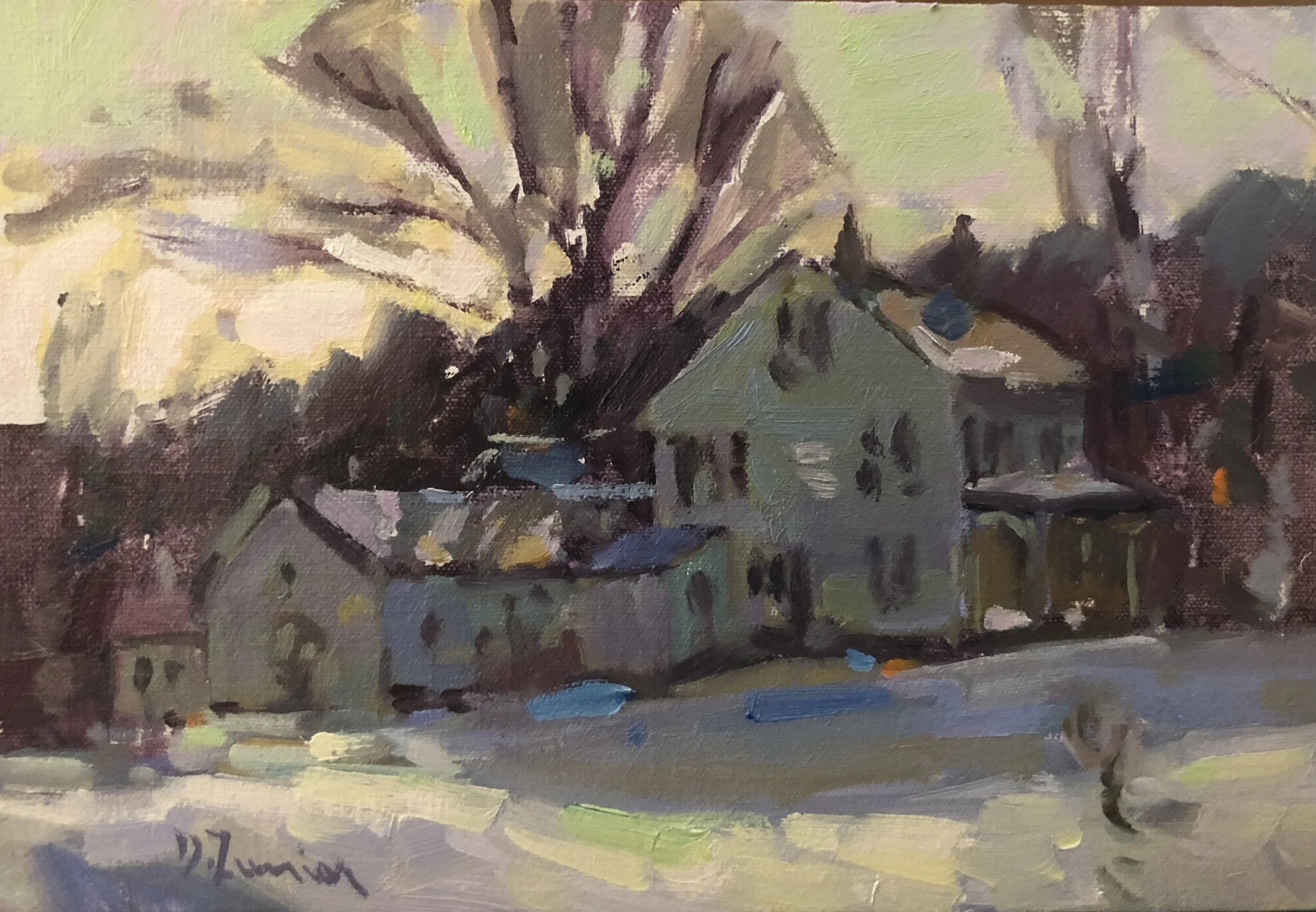 Light & Shadows | 6x9" oil by David Lussier