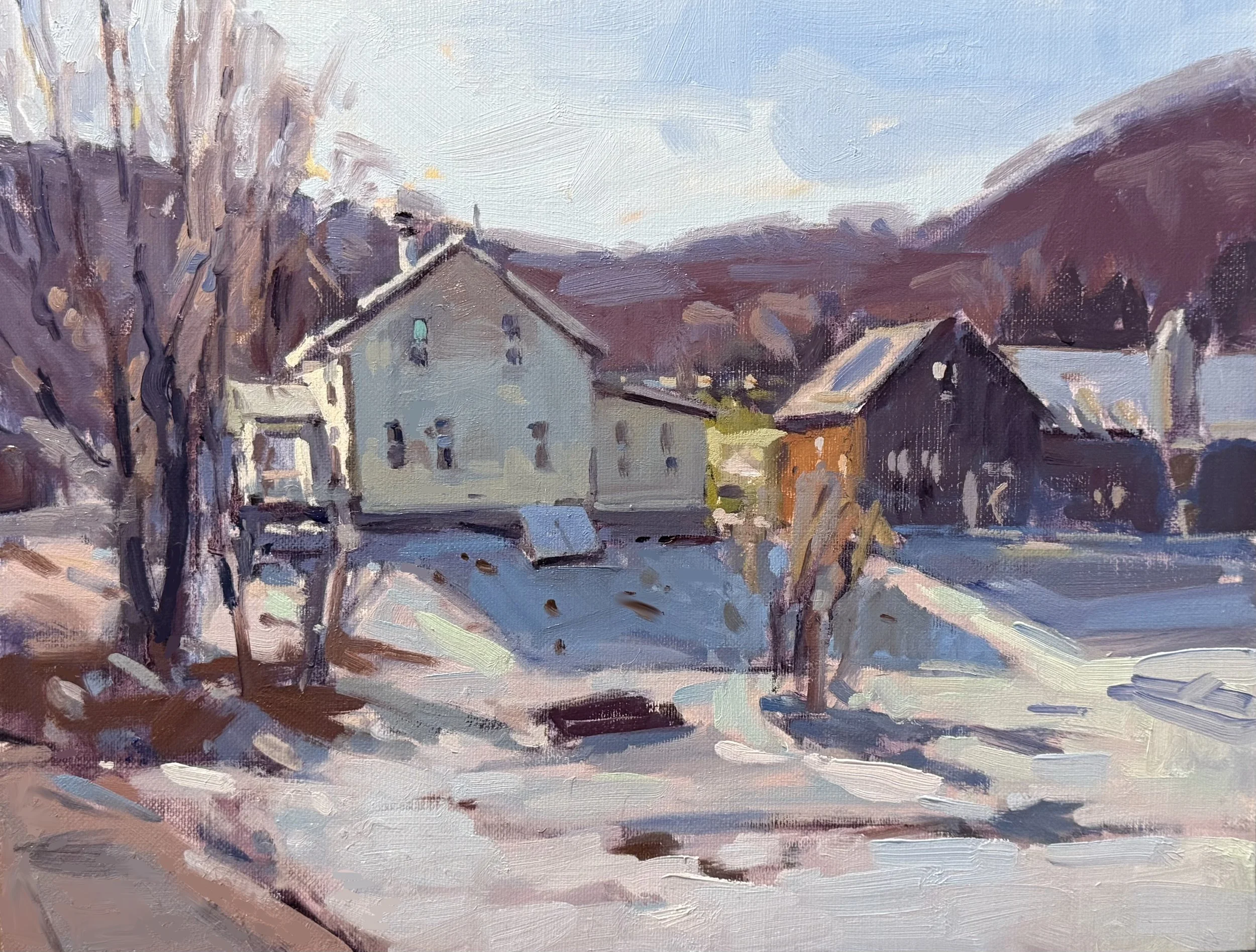 Last Snow of Winter 11x14" | oil by David Lussier