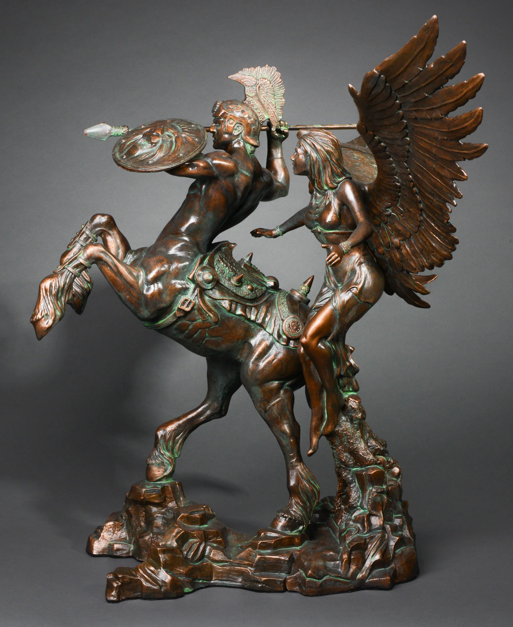 Victory & The Centaur, 20" high (faux bronze version)