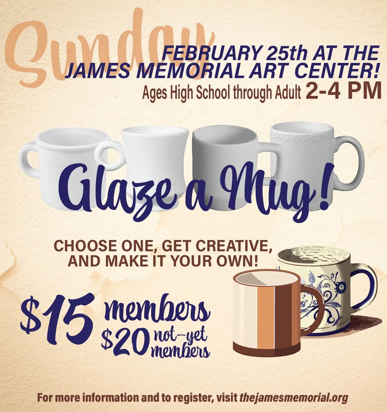 Glaze A Mug! - James Memorial Art Center