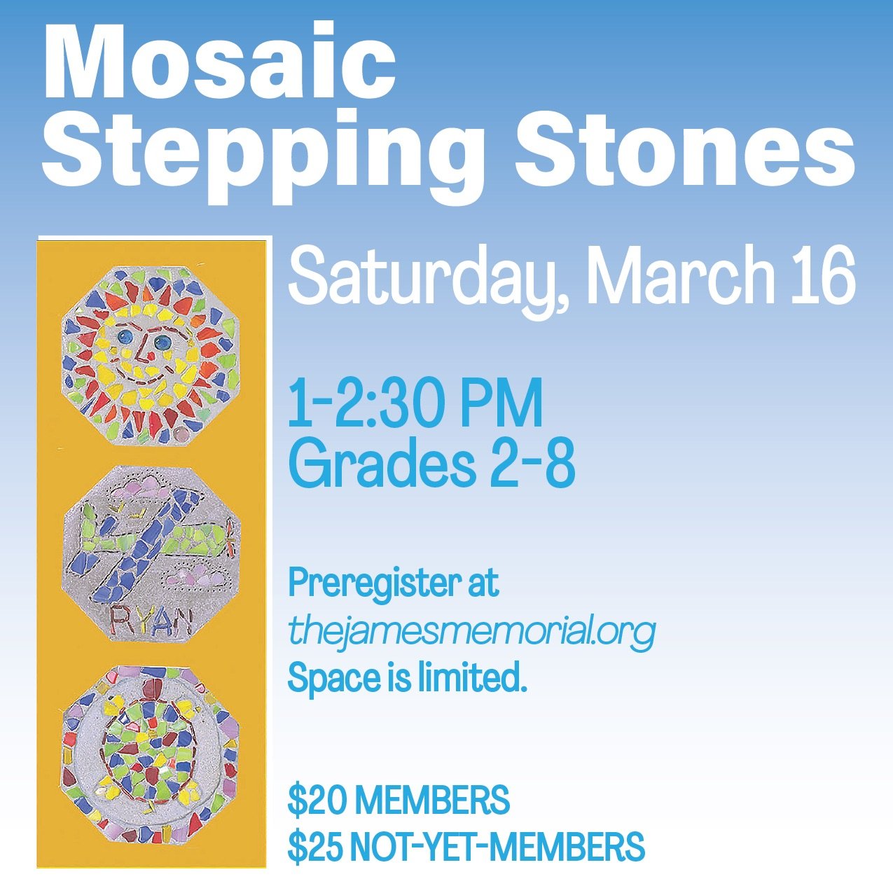 Mosaic Stepping Stones - James Memorial Art Center 