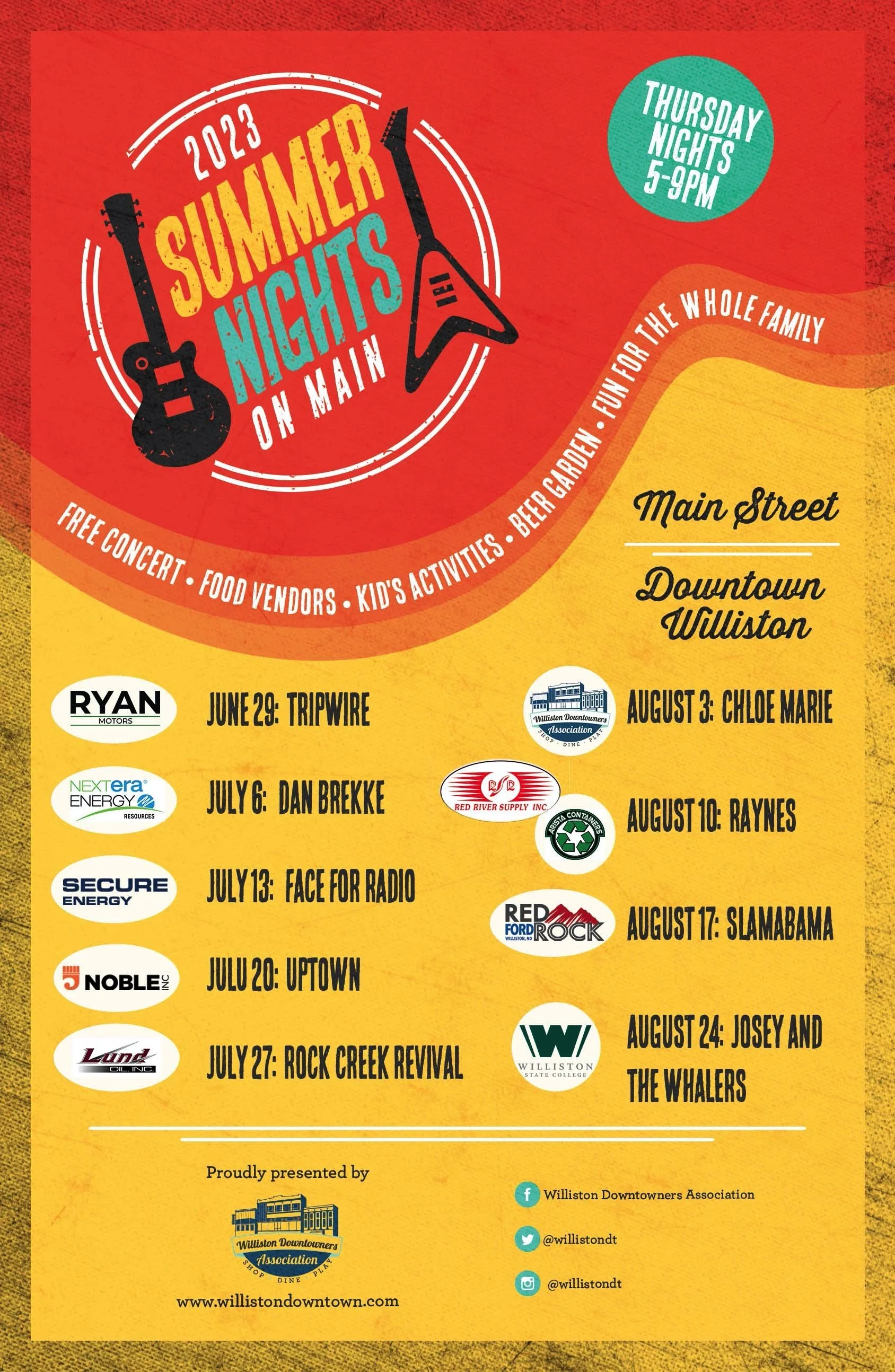 Summer Nights on Main — Williston Downtowners