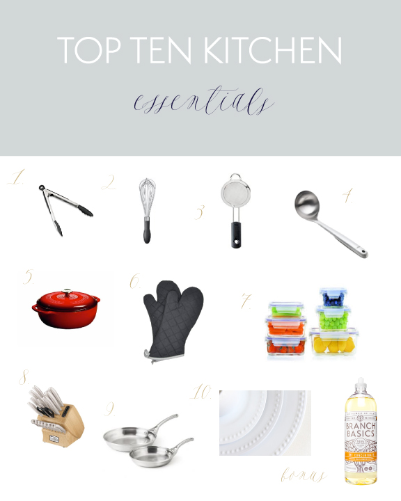 Top 10 Kitchen Essentials — Natasha Red