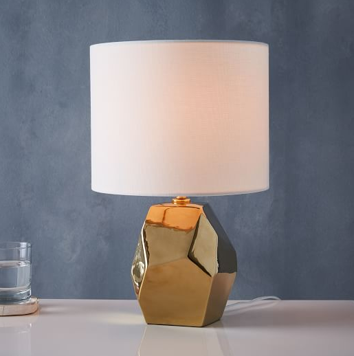 DESIGNING WITH A MODERN COLOR PALETTE, Gold Lamp from West Elm