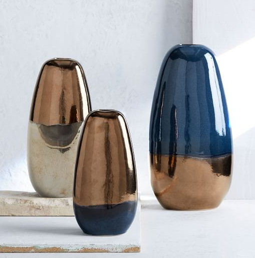 DESIGNING WITH A MODERN COLOR PALETTE, Metallic Vase from West Elm