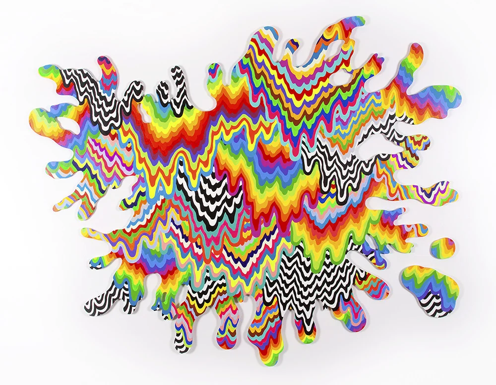     Splatter   , 2014, acrylic paint on MDF, 60 x 48 x 1 in. 