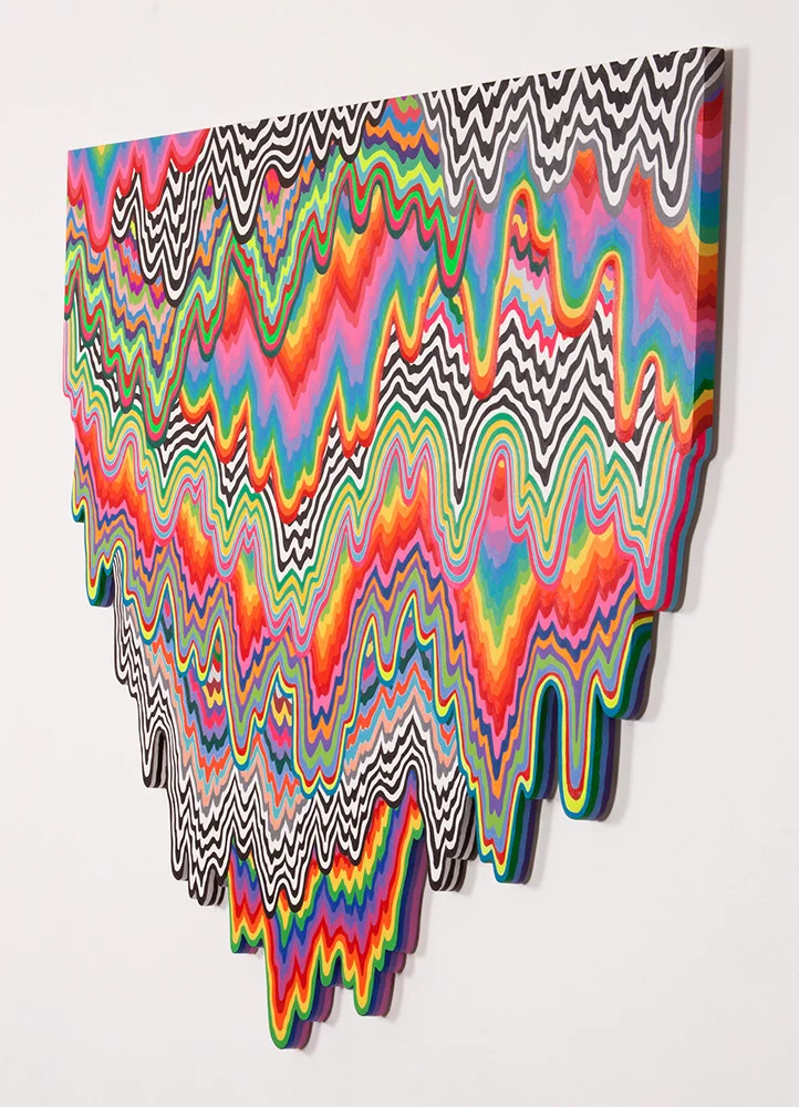  Drippy 2 (side), 2013, acrylic on wood, 30 x 24 x 0.5 in. 