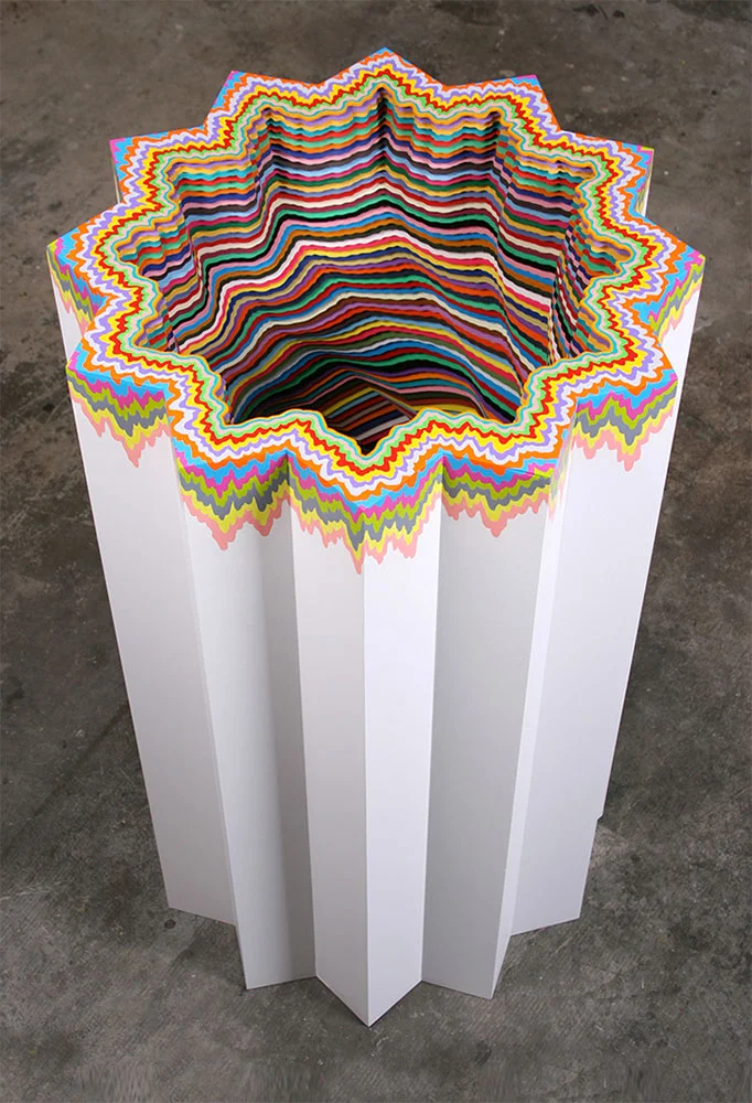  Pedestal, 2013, acid-free paper, foam core, MDF, paint, glue,  22 x 22 x 36 in  