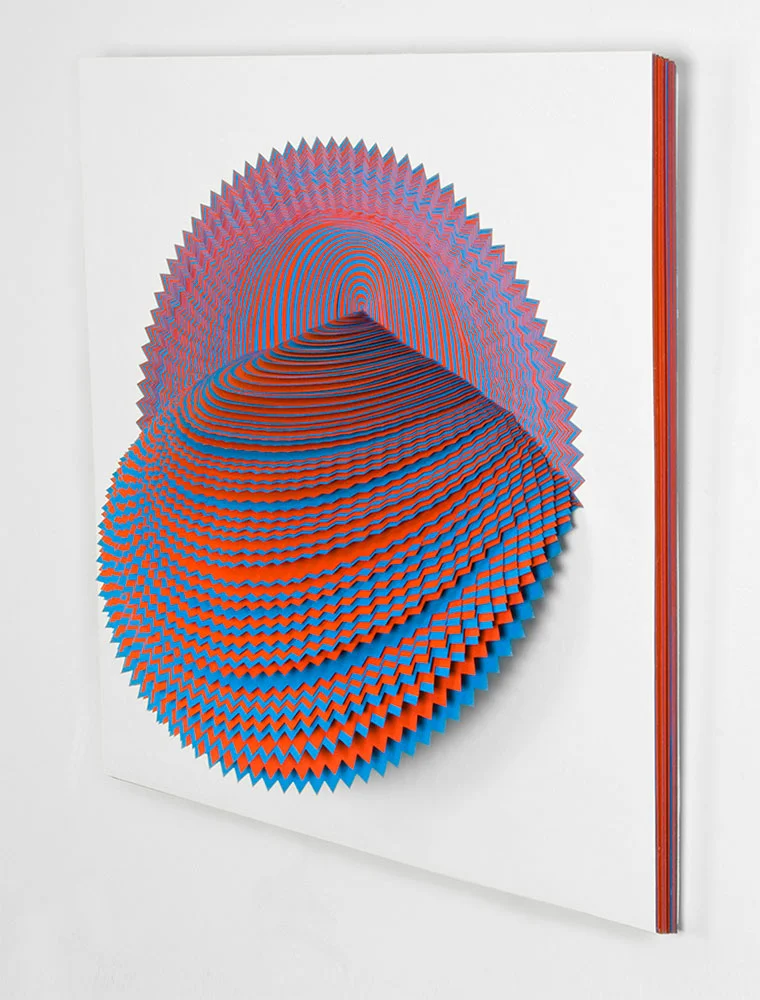  Purple, 2009, hand-cut paper on wood backing, 20 x 20 x 4 in. 