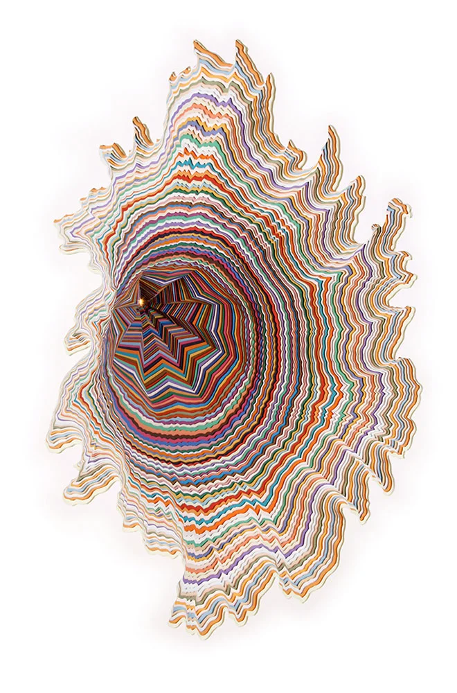  Sunken Sediment, 2010, acid-free hand-cut paper &amp; foam core, light, 31 x 42 x 38 in. 