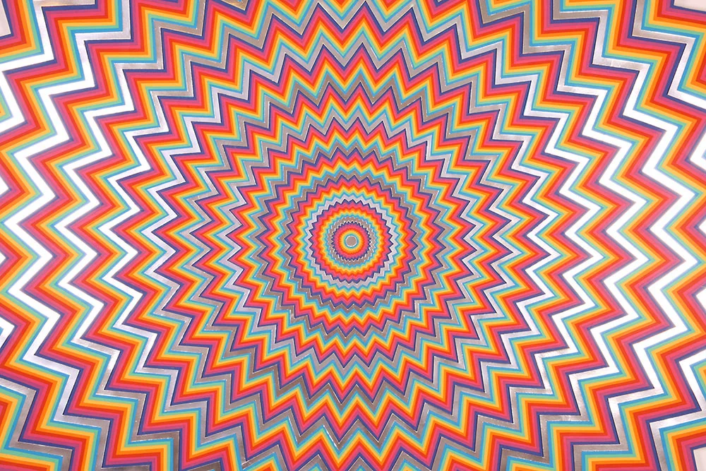  Cosmological Constant (detail), 2010, acid-free paper, holographic paper, glue, wood, acrylic paint, 34 x 37 x 4 in. 