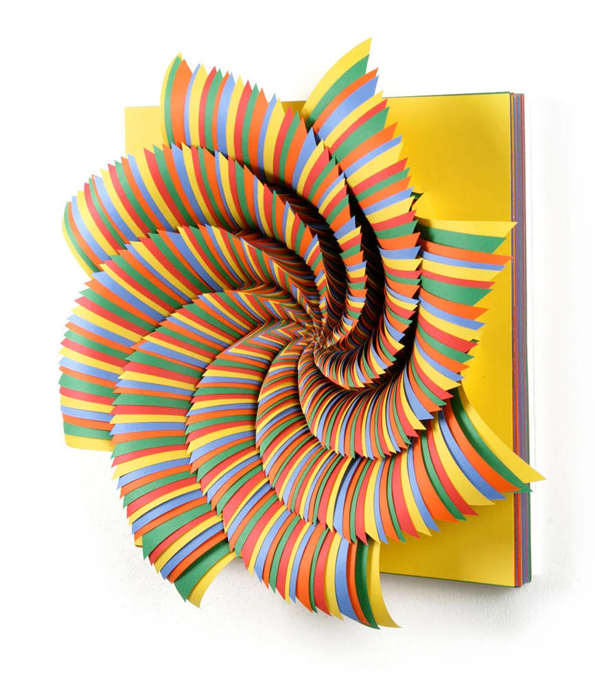    Axiom  , 2008, acid-free card stock paper, wood, 12 x 12 x 4 in. 