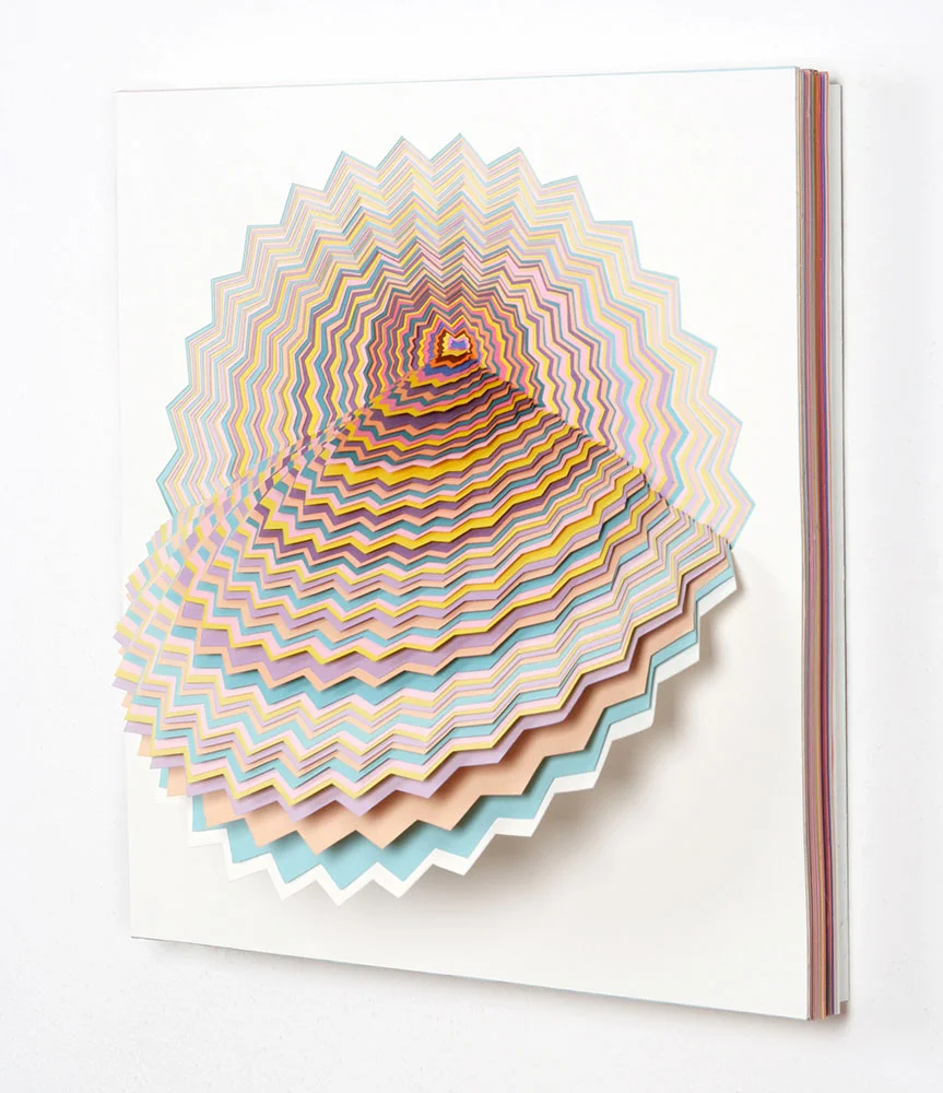   Enchant , 2008, acid-free paper on art board, 12 x 12 x 4 in. 