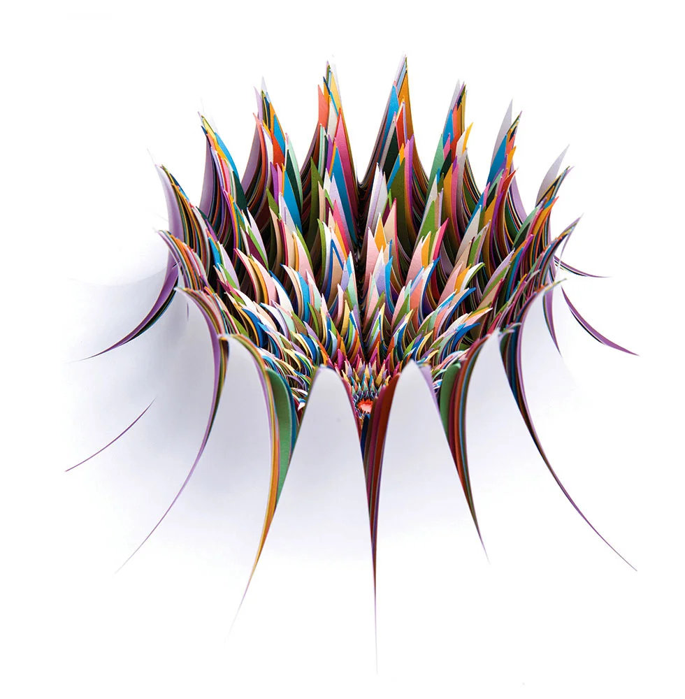  Burst, 2007, acid-free paper, 12 x 12 x 3 in. 