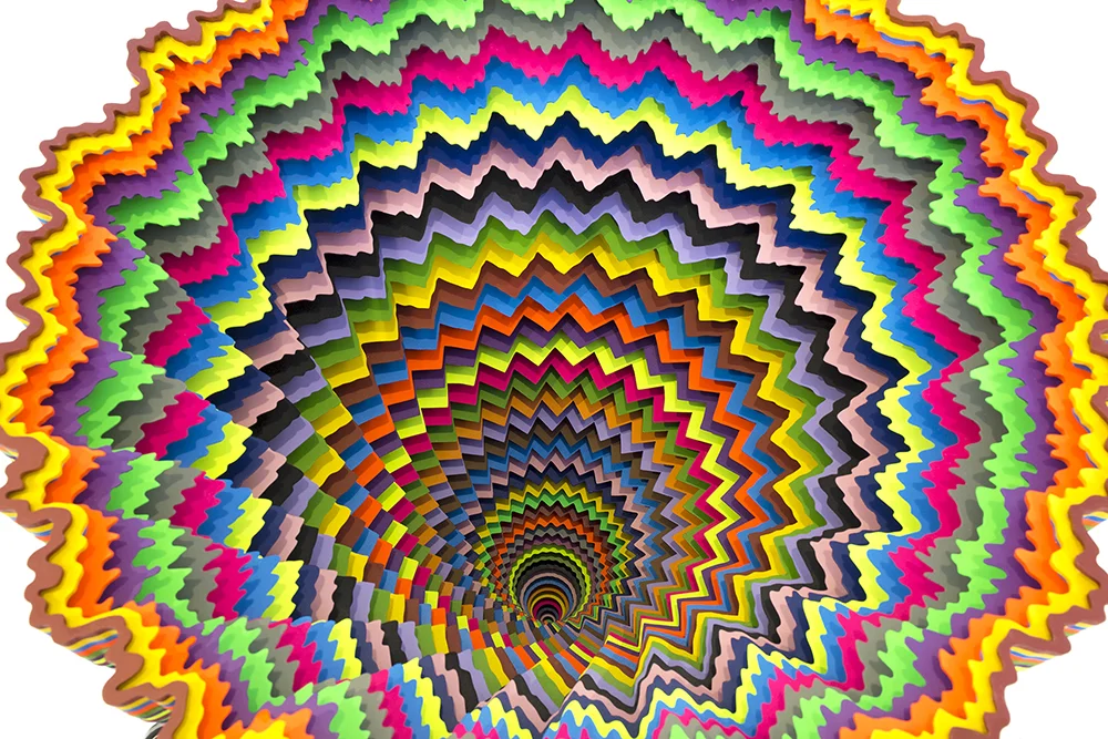  Outside In (detail) , 2016, wood and latex paint, 23 x 23 x 34 in. 