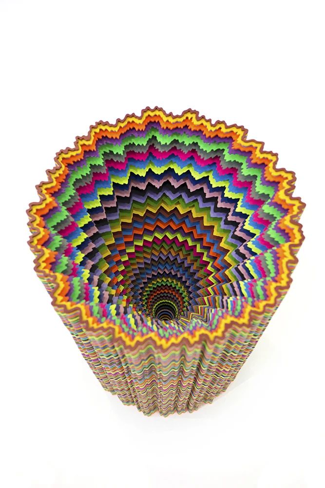  Outside In, 2016, wood and latex paint, 23 x 23 x 34 in. 